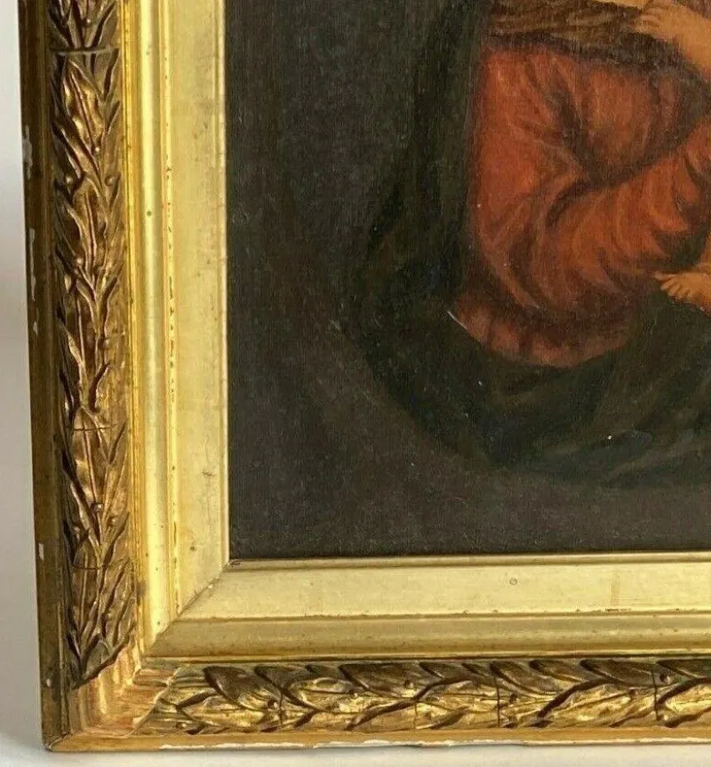 Outlet Pamono Italian Artist, Madonna & Child, 19th Century, Oil on Panel, Framed