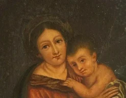 Outlet Pamono Italian Artist, Madonna & Child, 19th Century, Oil on Panel, Framed