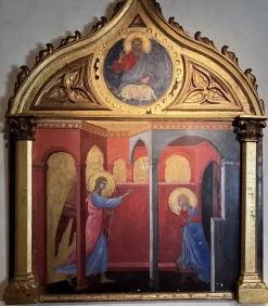 Pamono Italian Artist, Renaissance Style Annunciation, Tempera on Giltwood Panel> Old Masters