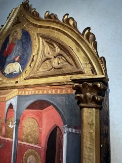 Pamono Italian Artist, Renaissance Style Annunciation, Tempera on Giltwood Panel><noscript><img width=