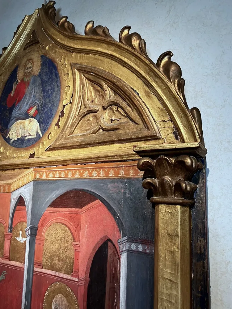 Pamono Italian Artist, Renaissance Style Annunciation, Tempera on Giltwood Panel> Old Masters
