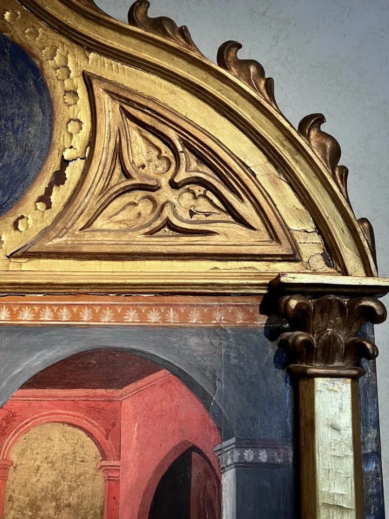 Pamono Italian Artist, Renaissance Style Annunciation, Tempera on Giltwood Panel> Old Masters