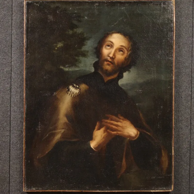 Clearance Pamono Italian Artist, Saint Roch, 1680, Oil on Canvas