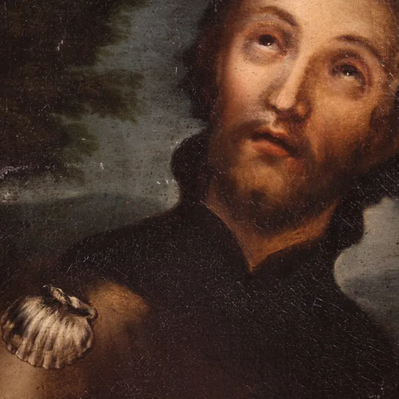 Clearance Pamono Italian Artist, Saint Roch, 1680, Oil on Canvas