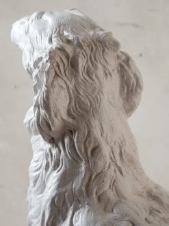 Outlet Pamono Italian Artist, Sculpture of a Borzoi Hound, 1970s, White-Painted Terracotta