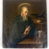 Pamono Italian Artist, St. Benedict with a Raven, 17th Century, Oil on Canvas> Classical