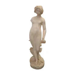 Discount Pamono Italian Artist, Statue of a Nude Woman, 1900s, Alabaster
