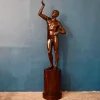 Pamono Italian Artist, Very Large Nude Sculpture of a Young Man, 1920s-1940s, Wood