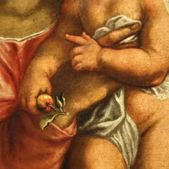 Pamono Italian Artist, Virgin with Child, 1670, Oil on Canvas, Framed><noscript><img width=