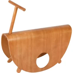 Pamono Italian Astolfo Curved Plywood Children's Rocking Chair by Peppe de Giuli for Design M, 1979> Children's Chairs