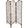 Pamono Italian Bamboo & Rattan Organic Bohemian 3 Panel Folding Screen, 1960s