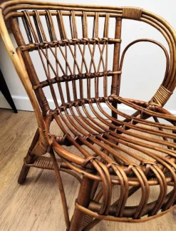 Online Pamono Italian Bamboo and Rattan Children's Mini Hoop Chair, 1960s