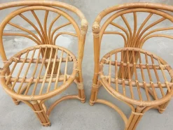 Online Pamono Italian Bamboo Chairs, 1960s, Set of 3