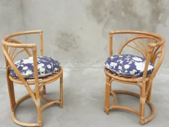 Online Pamono Italian Bamboo Chairs, 1960s, Set of 3