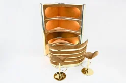 Pamono Italian Bar with Stools, 1970s, Set of 4><noscript><img width=