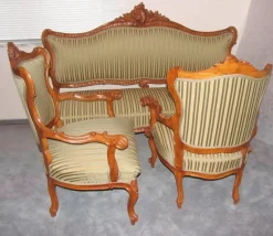 Pamono Italian Baroque Salon Suite, 1760s, Set of 3><noscript><img width=