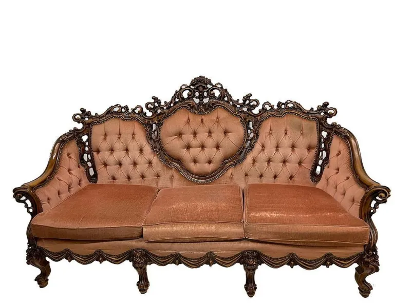 Hot Pamono Italian Baroque Sofa and Armchairs, 1970s, Set of 3