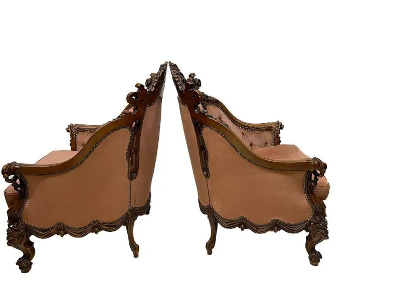 Hot Pamono Italian Baroque Sofa and Armchairs, 1970s, Set of 3