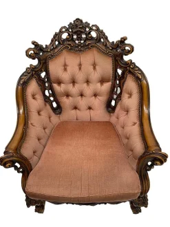 Hot Pamono Italian Baroque Sofa and Armchairs, 1970s, Set of 3
