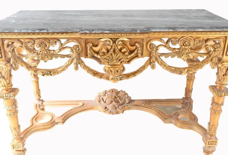 Pamono Italian Baroque Style Gilt Console Table> Console Tables