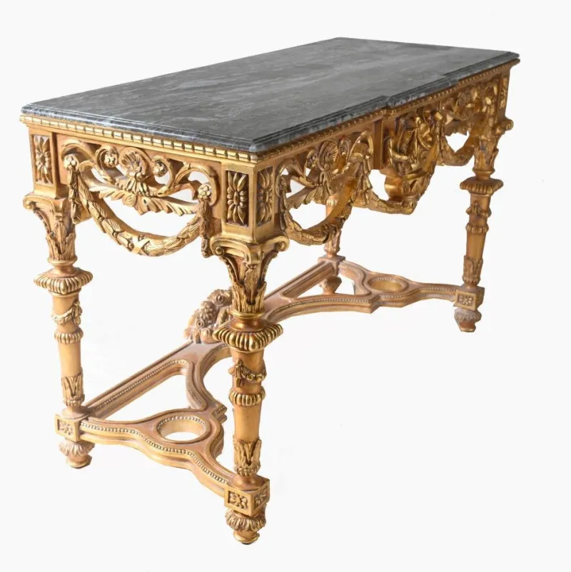 Pamono Italian Baroque Style Gilt Console Table> Console Tables