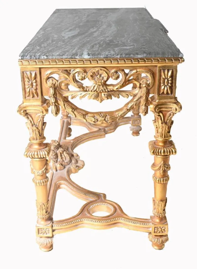 Pamono Italian Baroque Style Gilt Console Table> Console Tables