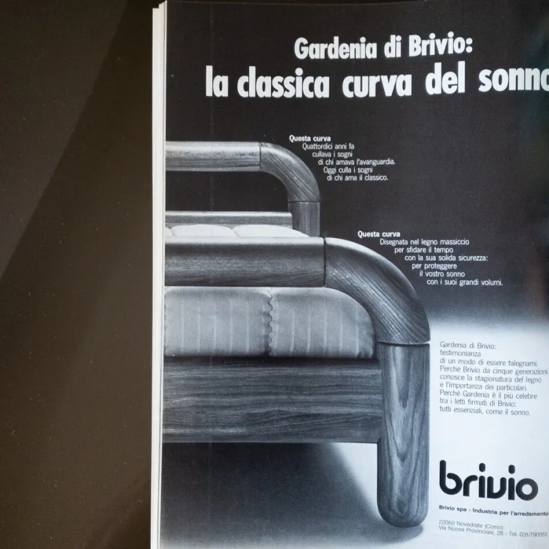 Pamono Italian Bed by Luciano De Gennaro for Brivio, 1977