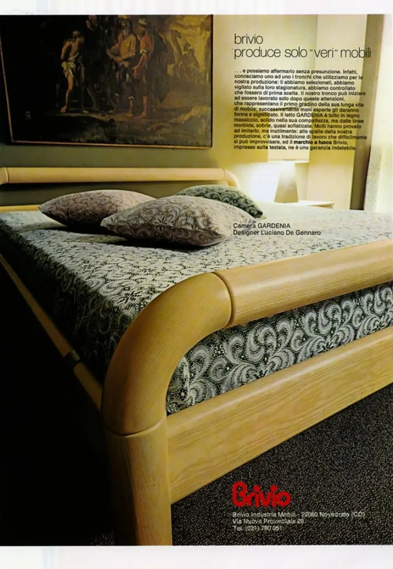 Pamono Italian Bed by Luciano De Gennaro for Brivio, 1977