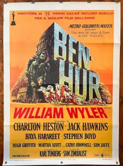 Sale Pamono Italian Ben Hur Film Poster, 1960s