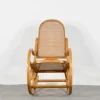 Sale Pamono Italian Bentwood Rocking Chair with Woven Cane Seat by Luigi Crassevig, 1970s