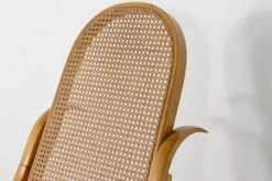 Sale Pamono Italian Bentwood Rocking Chair with Woven Cane Seat by Luigi Crassevig, 1970s