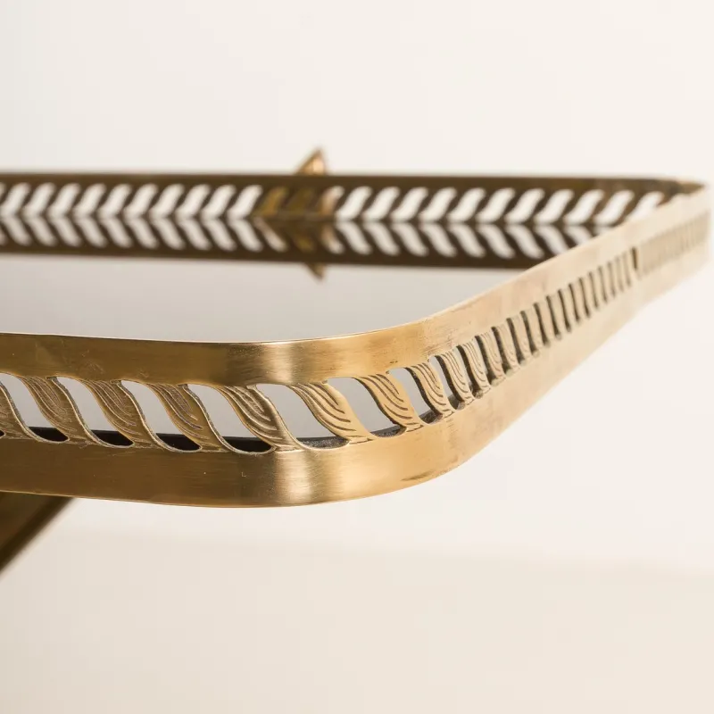 Pamono Italian Brass Bar Cart by Cesare Lacca, 1960s> Serving Bar Carts & Trolleys