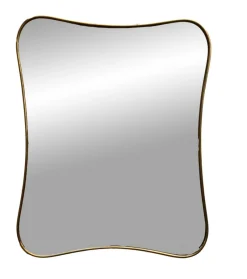 Sale Pamono Italian Brass Wall Mirror by Gio Ponti, 1960s