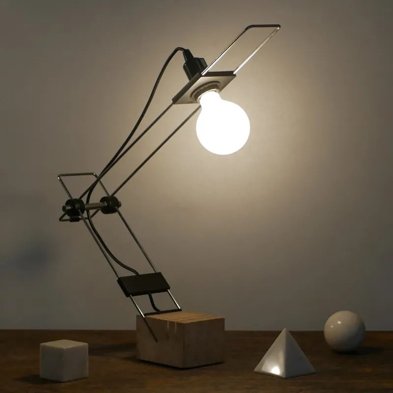 Pamono Italian Brutalist Travertine Lamp, 1970s> Table Lamps