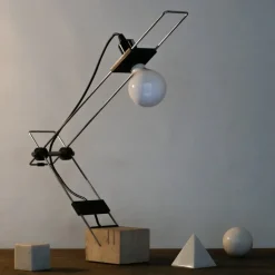 Pamono Italian Brutalist Travertine Lamp, 1970s><noscript><img width=