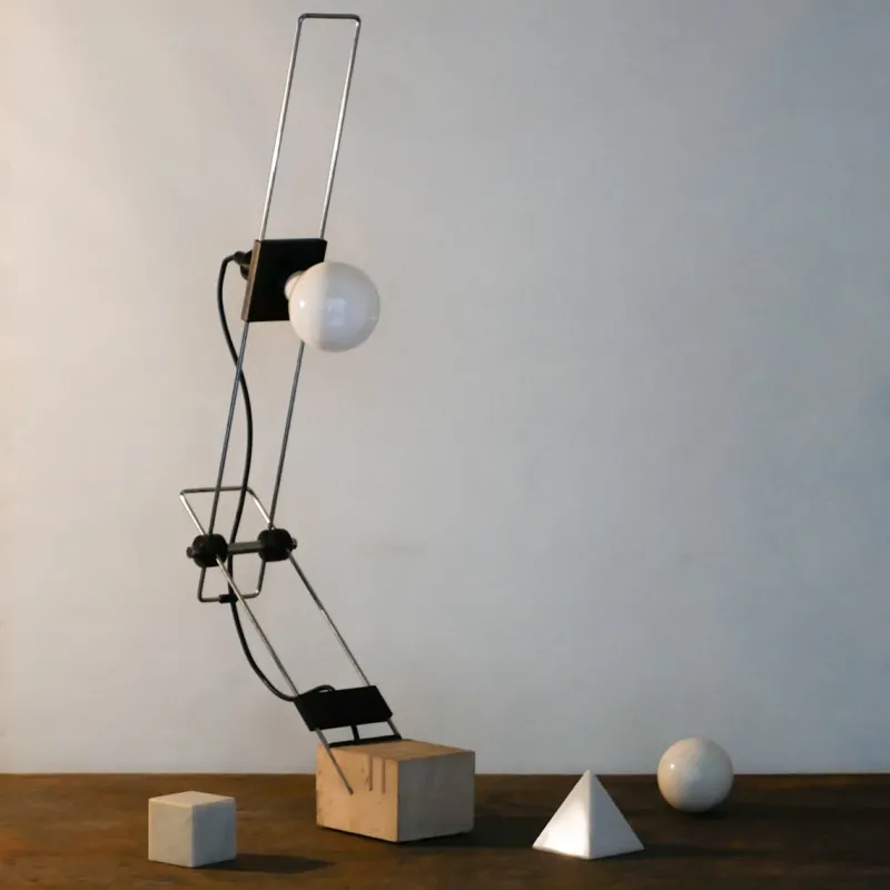 Pamono Italian Brutalist Travertine Lamp, 1970s> Table Lamps