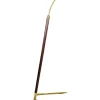 Best Pamono Italian Burgundy Metal & Brass Floor Lamp, 1940s