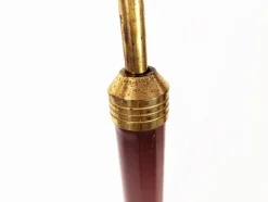 Best Pamono Italian Burgundy Metal & Brass Floor Lamp, 1940s
