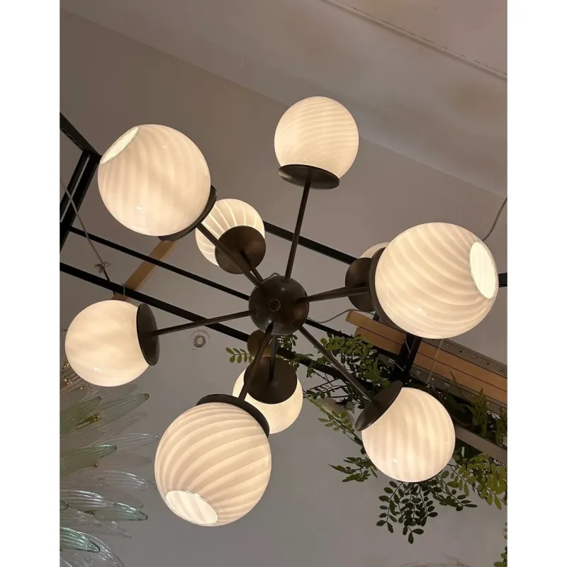 Pamono Italian Burnished Sputnik Chandelier in Murano Glass by Simoeng> Ceiling Lights