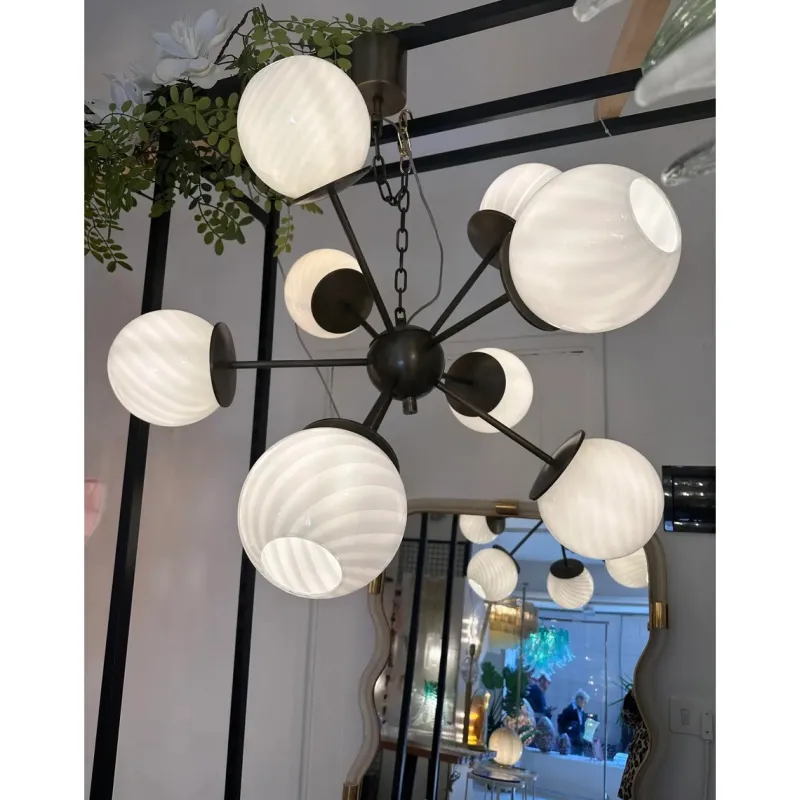 Pamono Italian Burnished Sputnik Chandelier in Murano Glass by Simoeng> Ceiling Lights