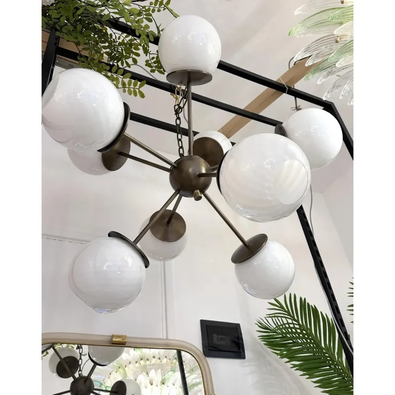 Pamono Italian Burnished Sputnik Chandelier in Murano Glass by Simoeng> Ceiling Lights