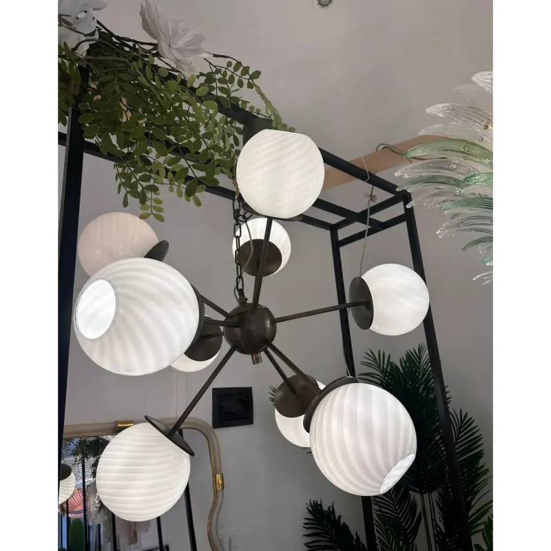 Pamono Italian Burnished Sputnik Chandelier in Murano Glass by Simoeng> Ceiling Lights