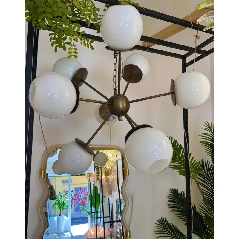 Pamono Italian Burnished Sputnik Chandelier in Murano Glass by Simoeng> Ceiling Lights