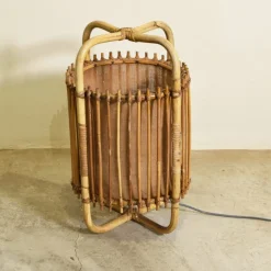 Pamono Italian Cane Table Lamp, 1960s> Table Lamps