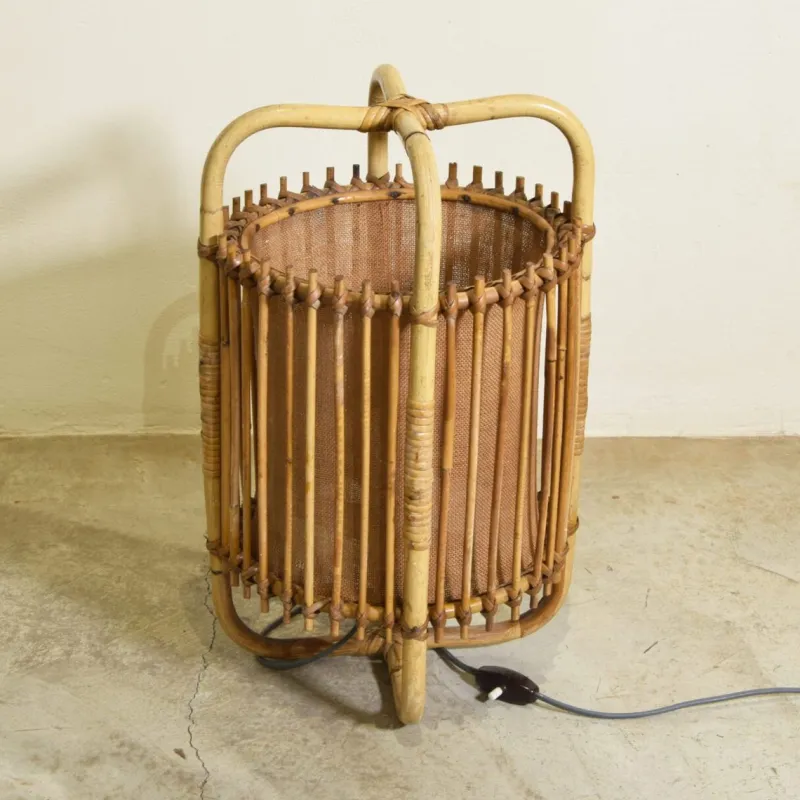 Pamono Italian Cane Table Lamp, 1960s> Table Lamps