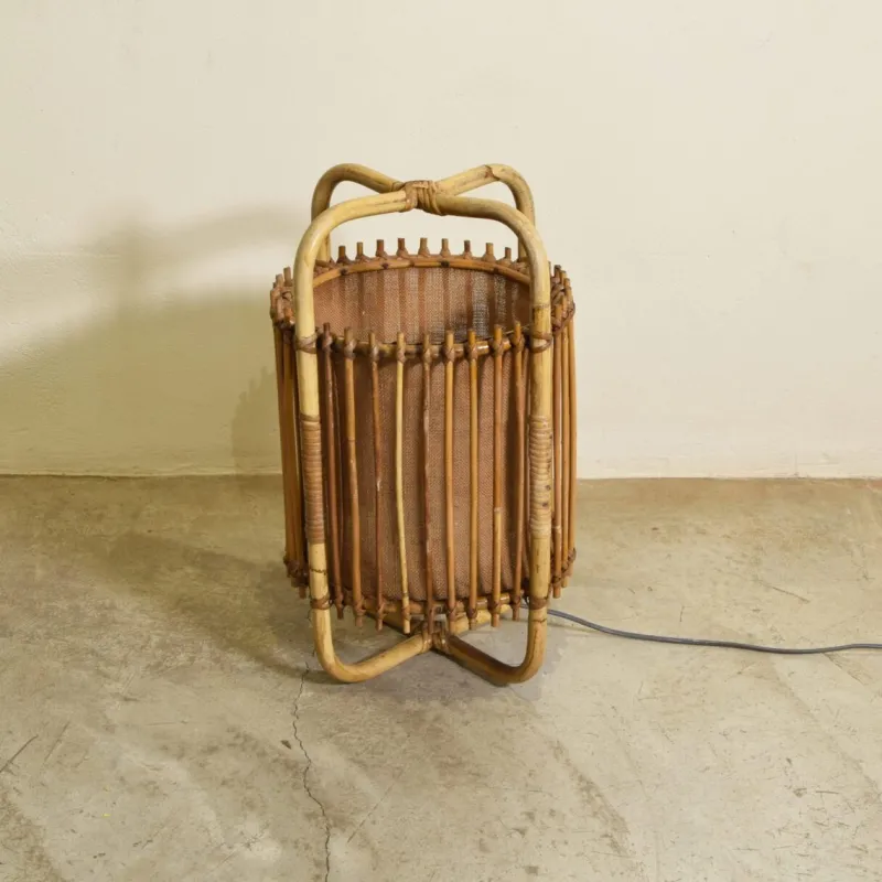 Pamono Italian Cane Table Lamp, 1960s> Table Lamps