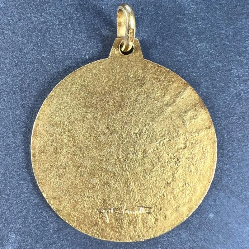 Best Pamono Italian Capricorn Zodiac 18k Yellow Gold Charm Pendant, 1970s