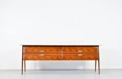 Online Pamono Italian Carrara Marble and Brass Sideboard, 1960s