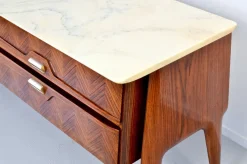 Online Pamono Italian Carrara Marble and Brass Sideboard, 1960s