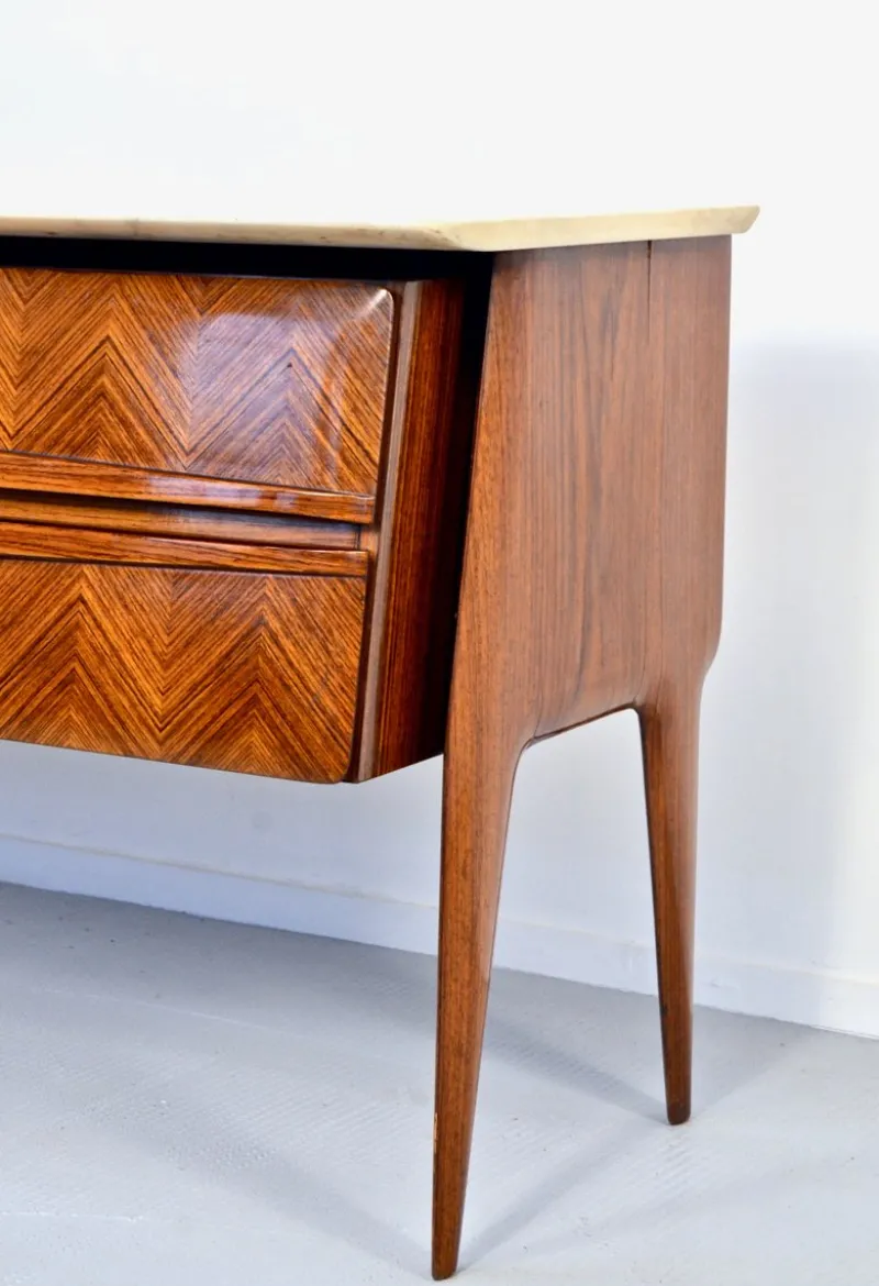 Online Pamono Italian Carrara Marble and Brass Sideboard, 1960s
